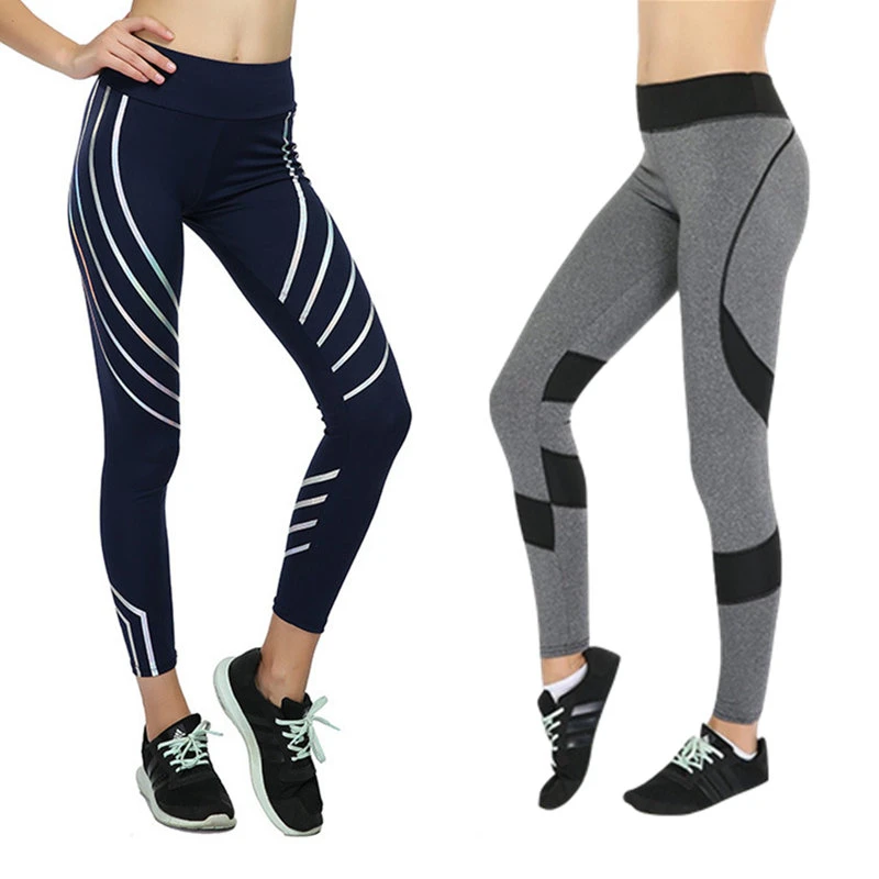 

Gym Leggings Women For Fitness Workout Pants Female Striped Multicolors High Waist Seamless Leggings Sports Women Fitness Juul