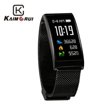 Kaimorui умный Браслет IP68 Водонепроницаемый красочные шагомер экранный монитор сердечного ритма Нержавеющая сталь Bluetooth браслет