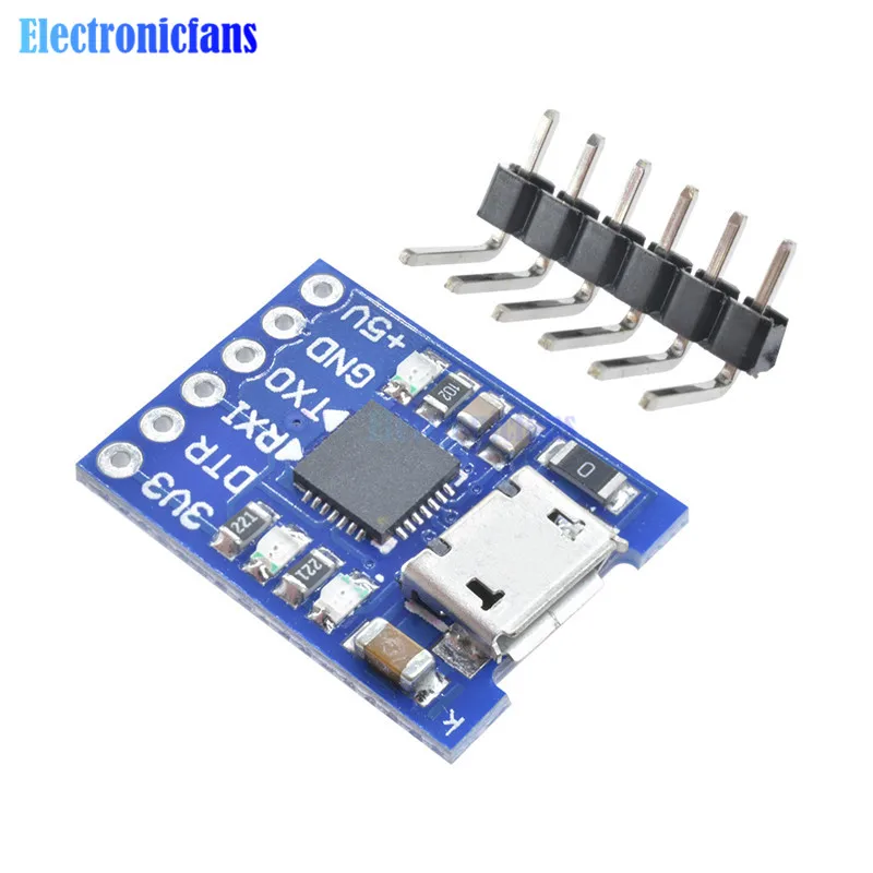 

Micro USB 6Pin Serial Converter STC CP2102 USB 2.0 To UART TTL Adapter Module For Replace FT232 With Pins
