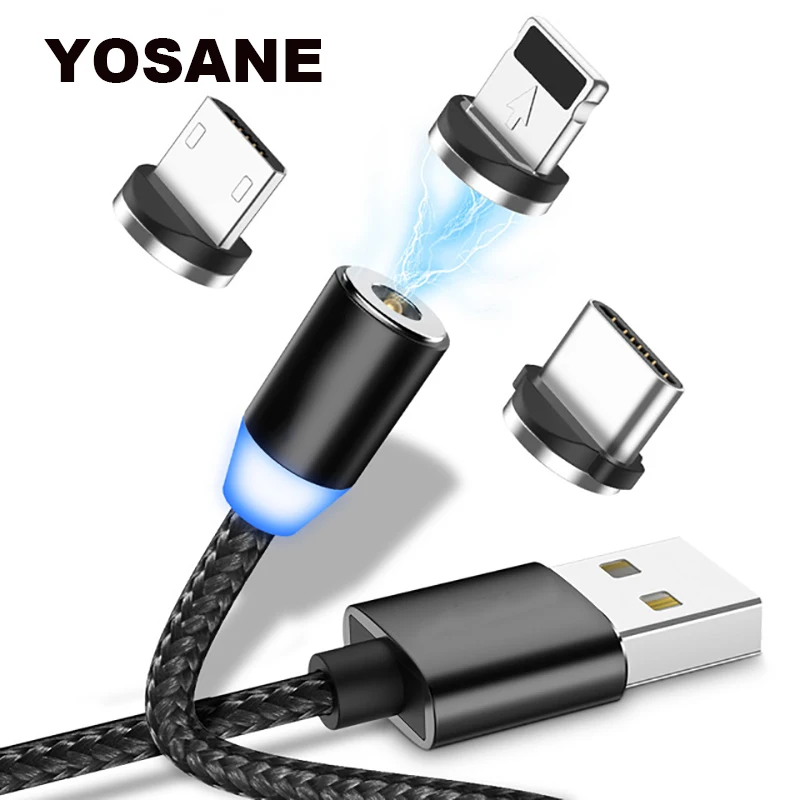 Магнитный кабель 3 в 1 USB Type C/IOS/Micro зарядный для iPhone Android|Зарядные устройства| |