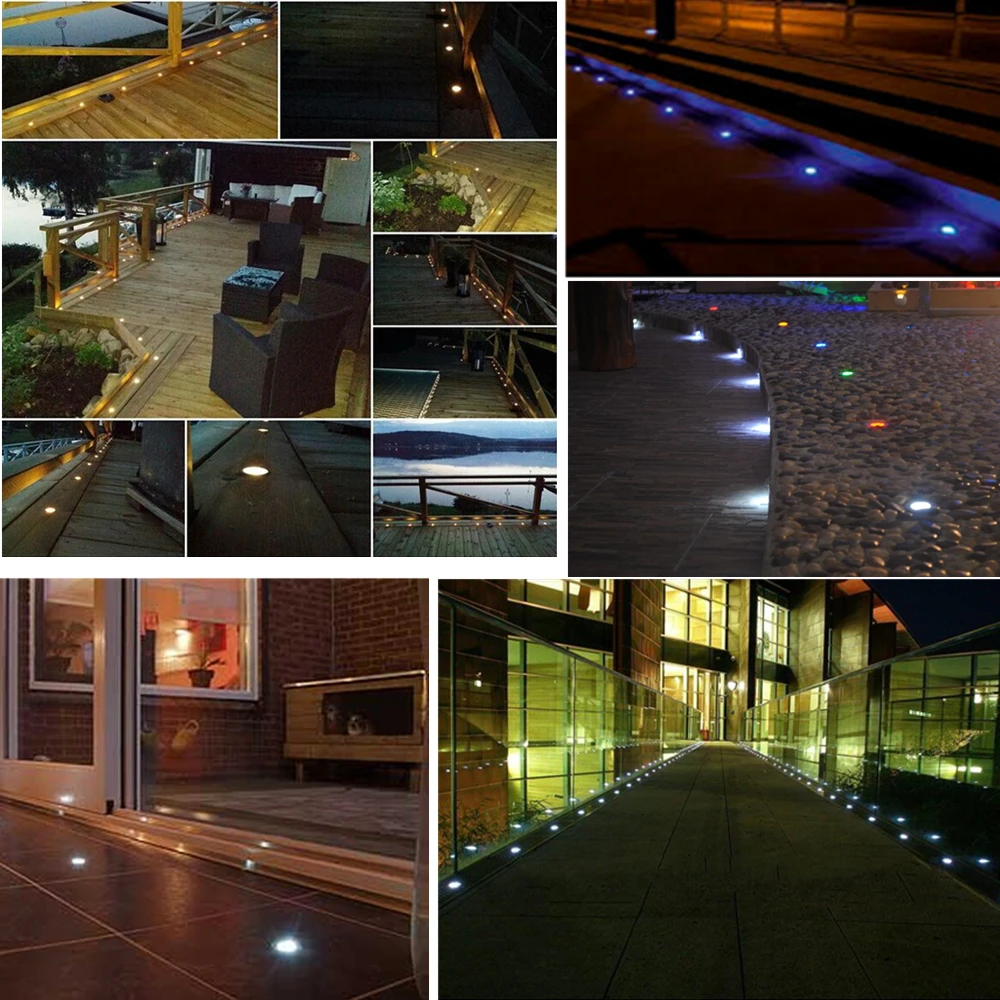 10pcs Outdoor 6 Color LED Landscape Flood Spot Light Path Walkway Lighting 12V 