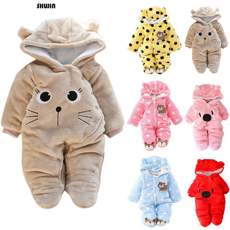 

Shujin Baby Rompers Winter Baby Boy girls Clothes Cotton Newborn Toddler Clothes Infant Jumpsuits Warm Clothing Romper