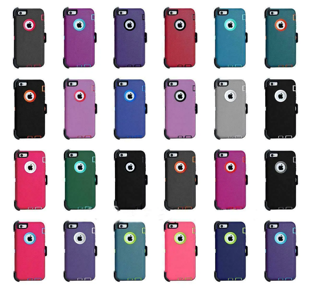 

For iPhone X XS Max XR 6 6S 7 8 Plus Armor Case Cover + Belt Clip Hostel Defendr Heavy Duty Protection 360 Degrees Phone Cases