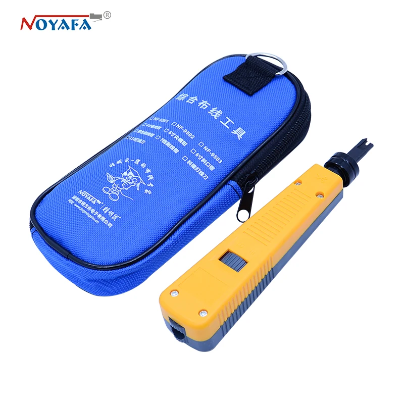 original noyafa NF-110 Yellow Krone Lsa-plus Telecom Phone Wire Cable RJ11 RJ45 Punch Down Network Tool Kit Professional