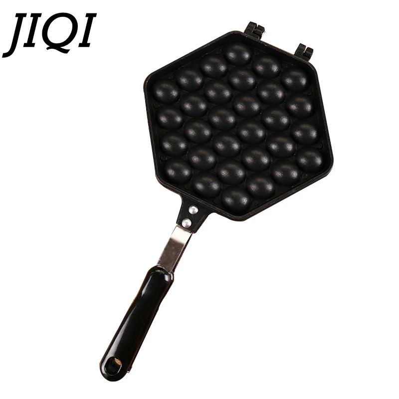 

JIQI Non-stick eggettes waffle maker Hongkong bubble eggs waffle baking pan puff maker QQ Eggettes Waffle mold DIY Muffins Plate