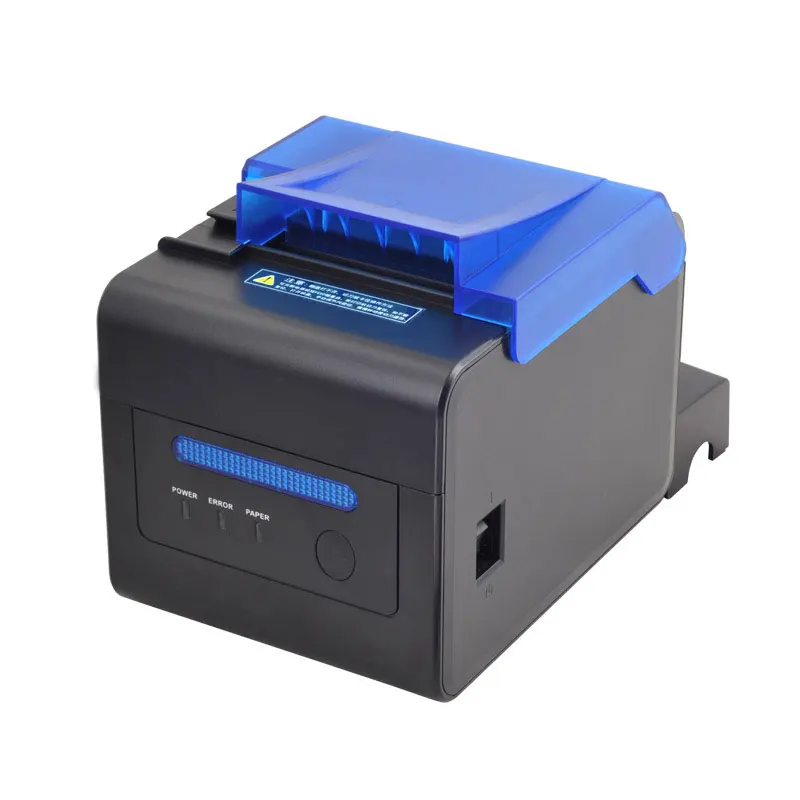 Новое поступление высокого качества кухонный принтер 80 мм автоматический резак чековый принтер Встроенный громкоговоритель для напоминания POS принтер - Цвет: Черный