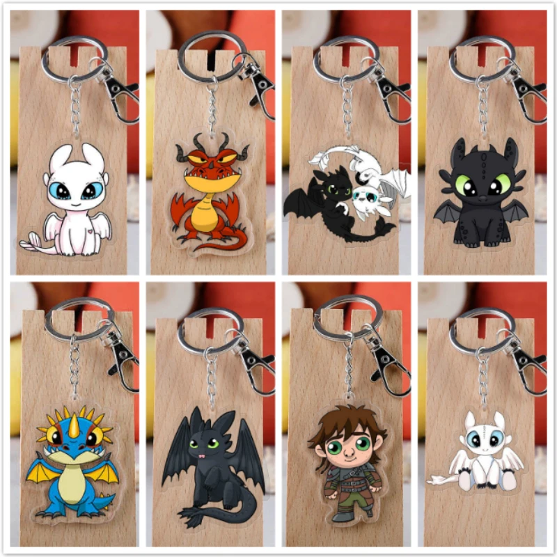 

Multi-Style Dragon 3 Toothless Keychain the Hidden World Night Light Fury Pendant Key Holder Toys Kids Gifts