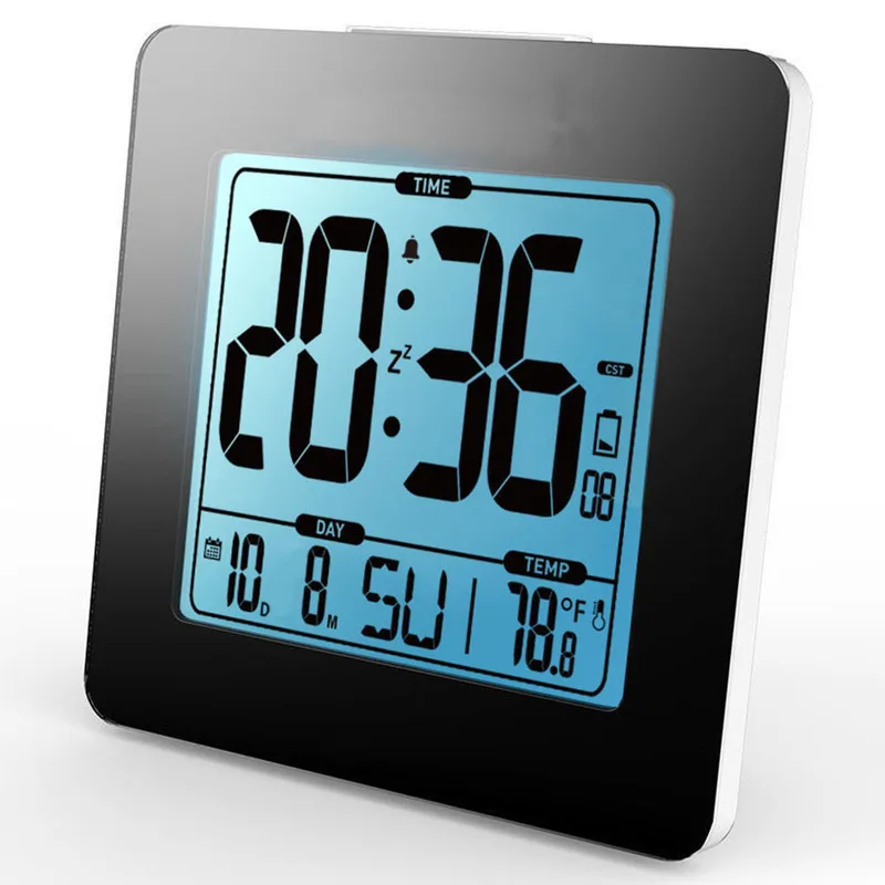 

Backlight Desktop Electronic Despertador Projector Watch Alarm Clock Without Radio Wave Universal Snooze Function Blue