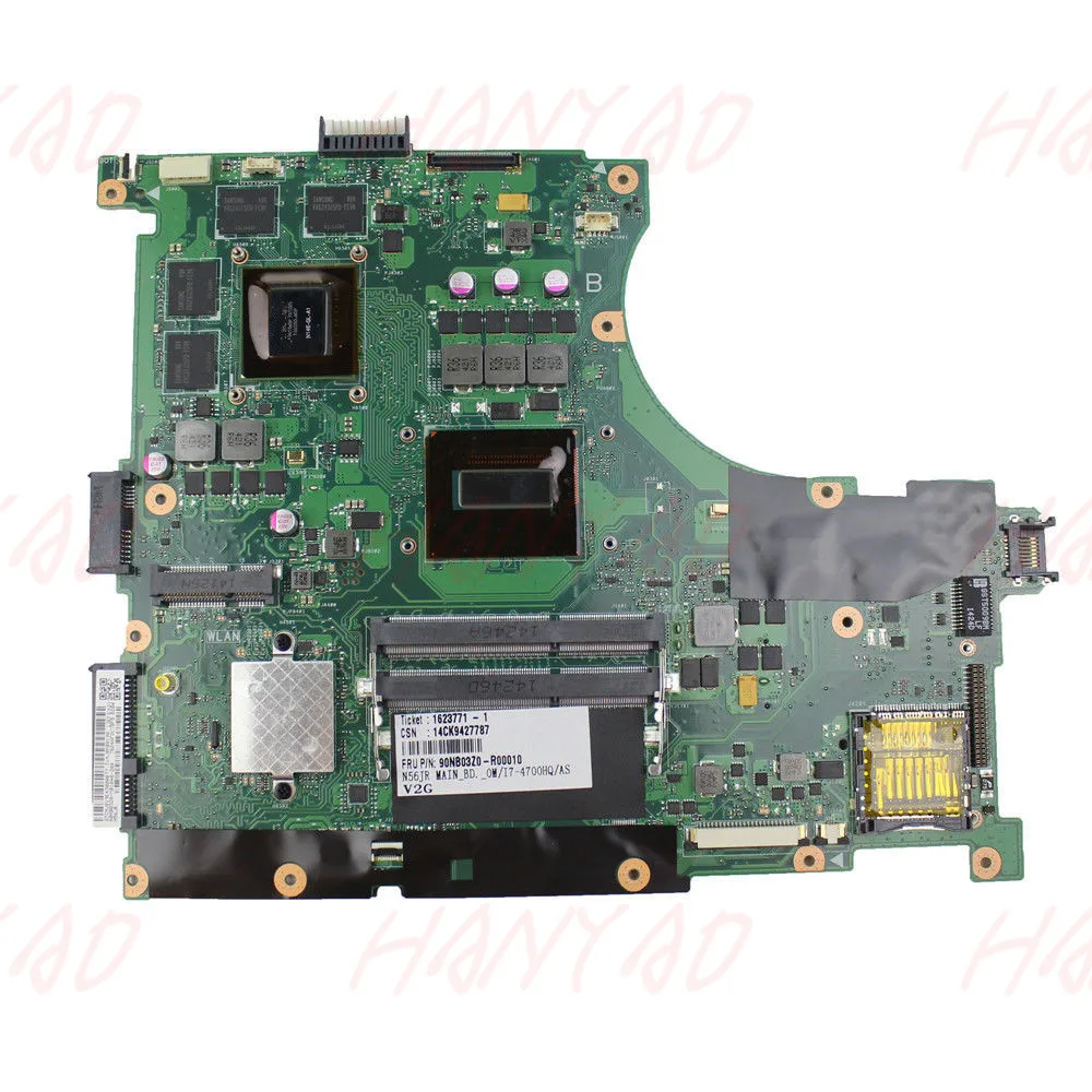  For ASUS N56JR laptop motherboard i7 cpu HM86 DDR3