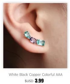 Brincos de Cobre Preto Multicolor AAA Cubic