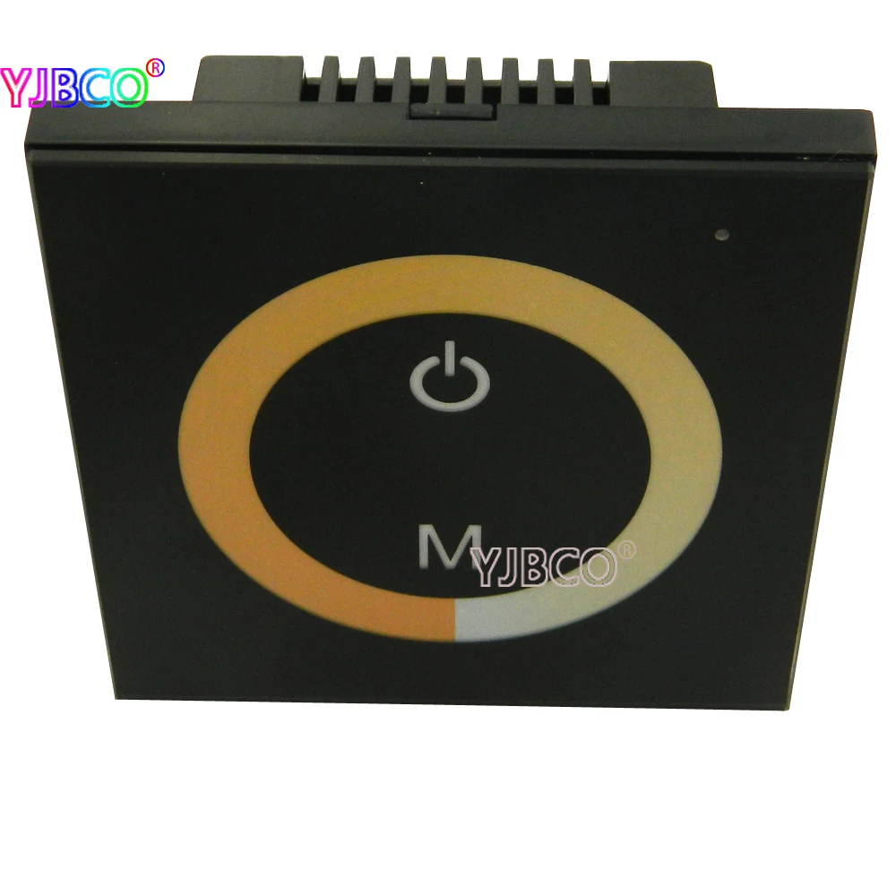 

Black CCT dimmer Touch panel color temperature controller ,for Dual white led strip ,wall washer ,DC12V-24V, 2 channel output