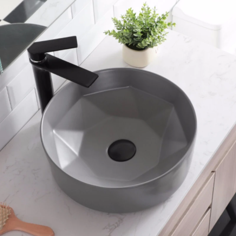 

Geometric design concrete washbasin silicone mold toilet cement washbasin mold