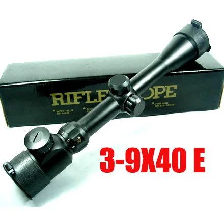 

High quality Tactical 3-9x40E Illuminated Red Mil-Dot Hunting Rifle Scope free shipping