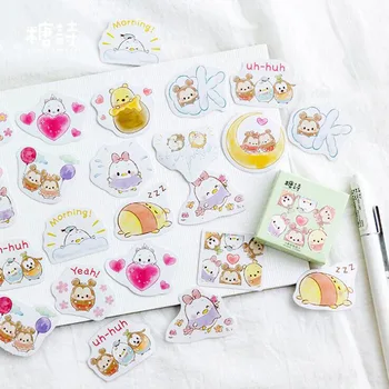 

Cute Boxed Stickers Meng Mobile Phone Scrapbook Stickers Self-Adhesive Albums Articles Decorative Stickers Stationery DIY