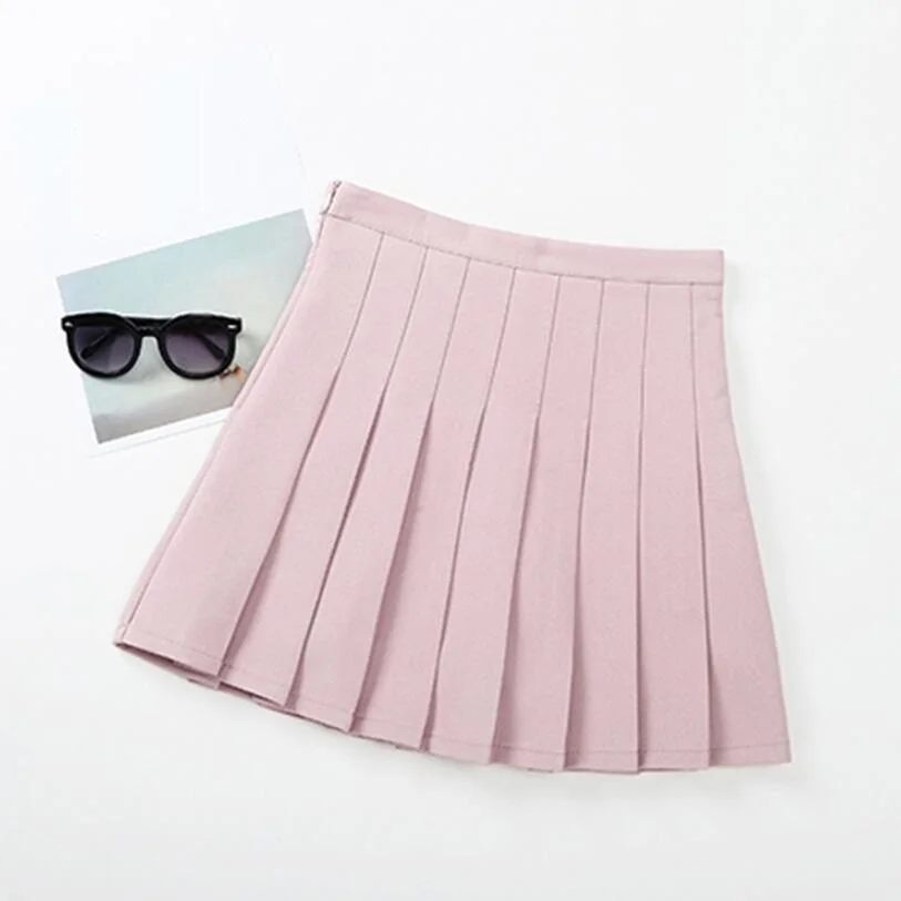 От 3 до 15 лет, школьные юбки для девочек, плиссированная летняя юбка для выступлений, Осенняя детская одежда, штаны для малышей и подростков, JW3937 - Цвет: pink girls clothes