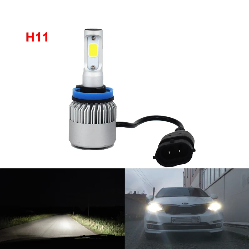 2x Автомобильная фара H1 H4 H11 H7 супер яркий светодиодный головной убор