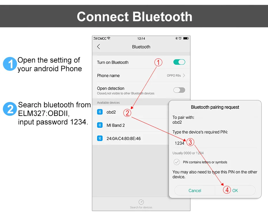 KONNWEI KW912 ELM327 Bluetooth Pic18f25k80 Obd2 v1.5 сканер автомобильный диагностический инструмент считыватель кодов сканирование OBD2 автомобильный Obd2 Инструменты