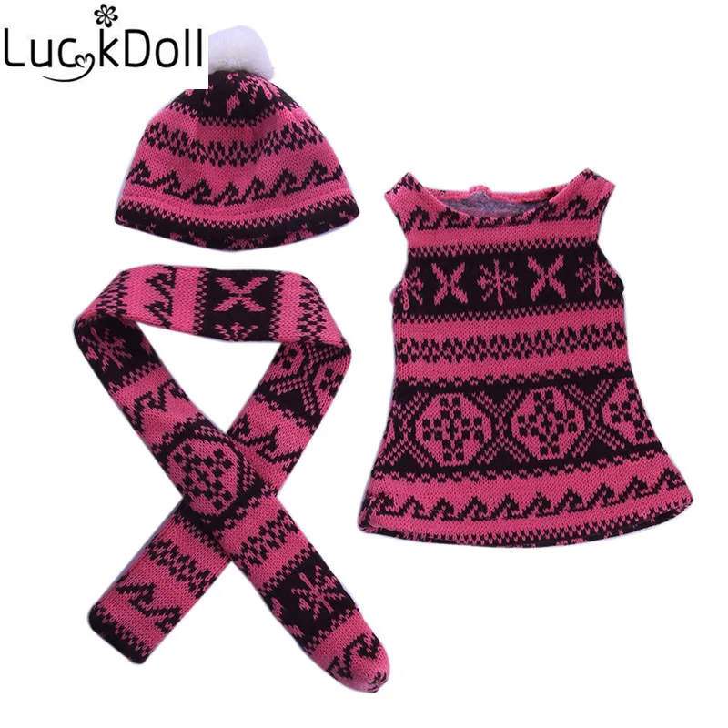 Luckdoll одежда вязаная рубашка 7 шт./стиль подходит для 43 см кукла аксессуары Детский Рождественский подарок для selec n966-n1486 - Цвет: b967