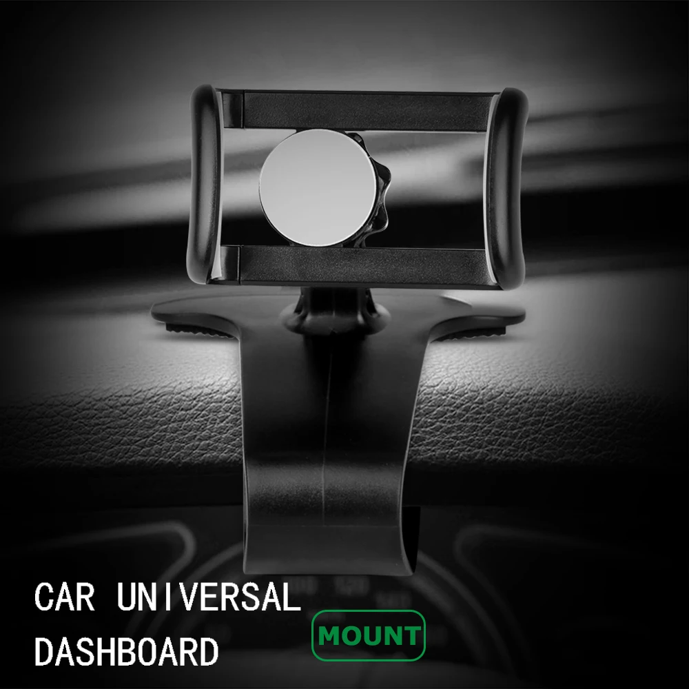 

Universal Smartphone Car Phone Holder Mount Clip On Dashboard 360 Rotate Kit Dash board Safe Driving Holder for All Smart Phones