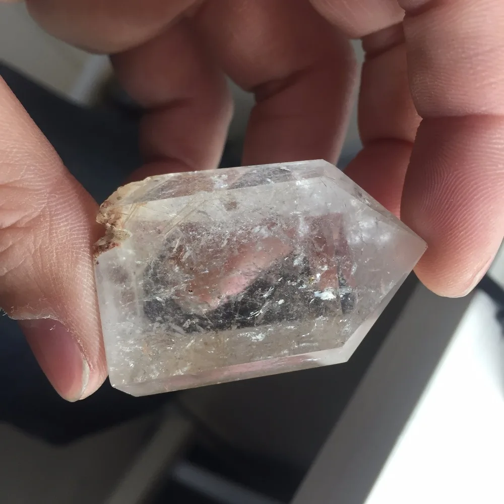 

2019 Anniversary 42g Natural Rutilated Quartz Crystal Healing Point Reiki Wand Natural Stone and Minerals