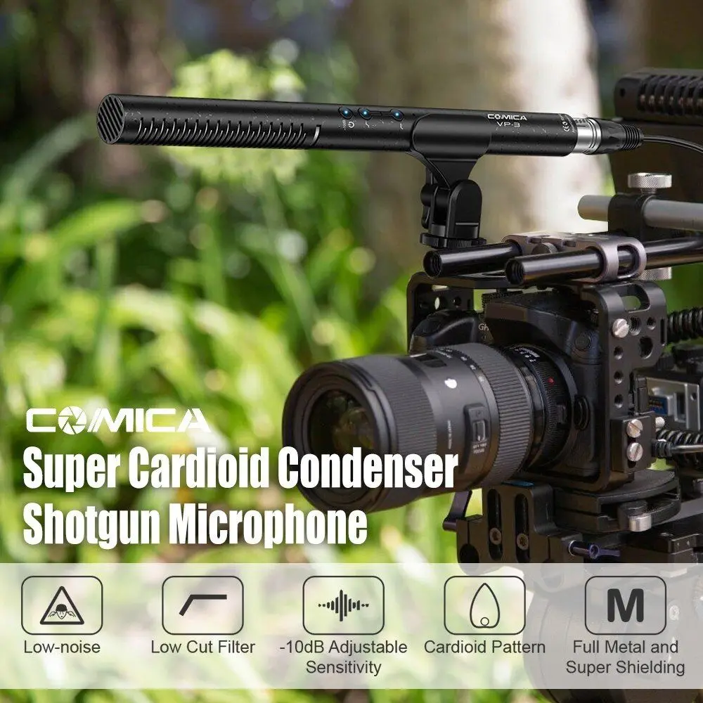 Видео микрофон Микрофон супер кардиоидный Конденсор для dslr камеры|Микрофоны| |