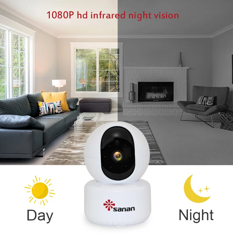 سنان 1080 P 720 P كاميرا ip لاسلكية البسيطة واي فاي كاميرا ذكي السيارات تتبع من الإنسان المنزل الأمن مراقبة كاميرا Onvif