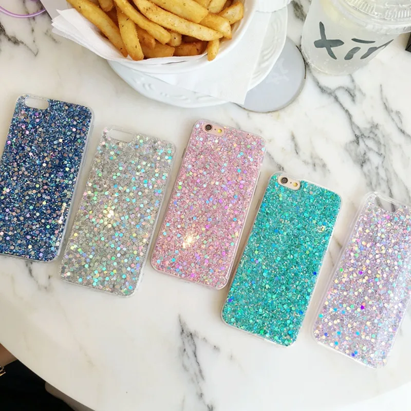 Fashion Bling Shining Powder Sequins Phone Case For iPhone 7 8 6 6S Plus X Soft Silicone Glitter Back Cover For iPhone7 5 5S SE Fashion Bling Shining Powder Sequins Phone Case For iPhone 7 8 6 6S Plus X Soft Silicone Glitter Back Cover For iPhone7 5 5S SE