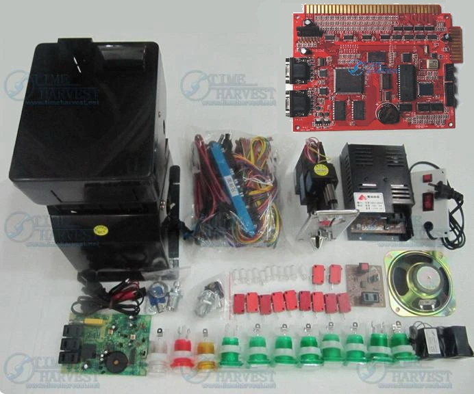 Solt игровые наборы с 9 в 1PCB, Coinhopper, монетоприемник, кнопки, жгут для игрового автомата казино, как на фото