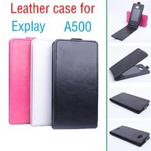 Для Explay A500 Бизнес Защитная Кожа Flip Vertical Чехол На для Explay 500 Luxurty Жесткий Передняя И Задняя Крышка Доказательства