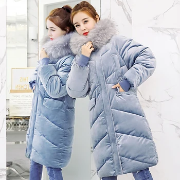 

new winter jacket women 2018 long cotton-padded hooded jacket parka female wadded jacket outerwear winter coat women
