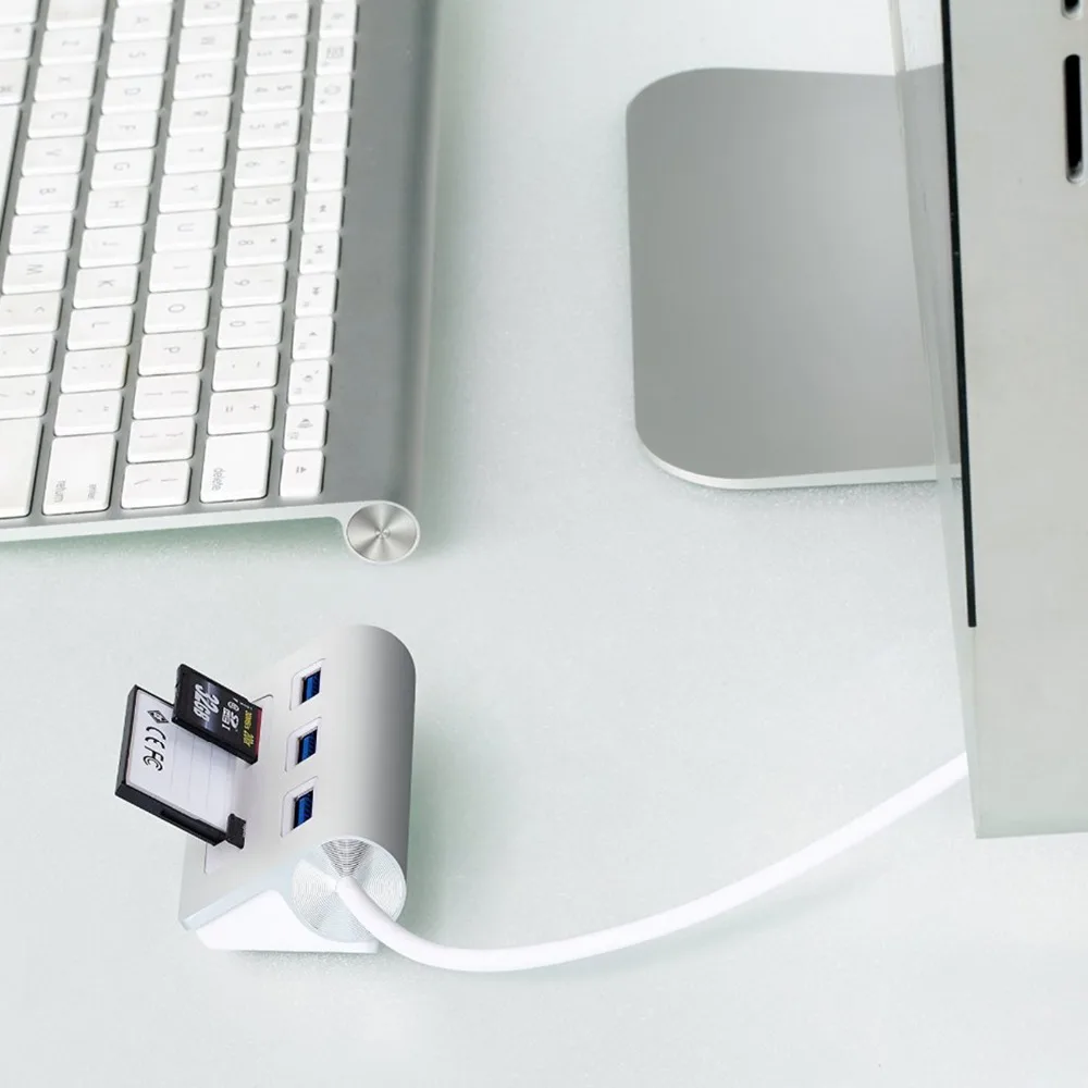 Usb концентратор с 3 портами и слотами для SD/Micro SD/CF/TF карт Новое поступление|powered usb