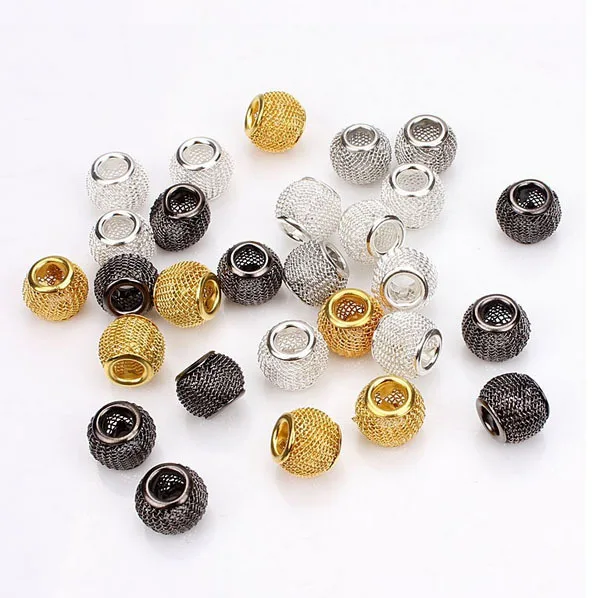 

10pcs/lot Free Shipping Big Hole Hollow Out Metal Spacer Beads Chunky Beads DIY Jewelry