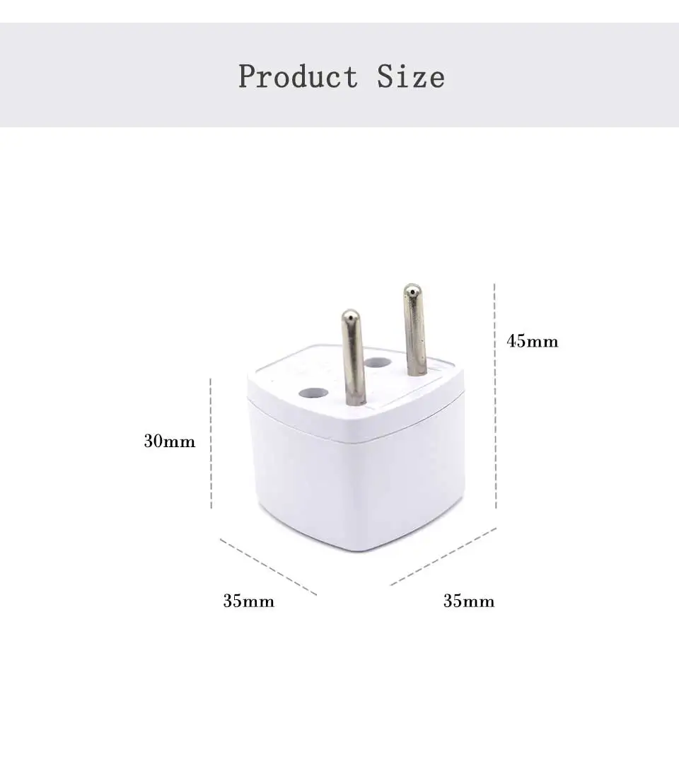 Universal European EU Plug Europe Travel Wall Power Charger Outlet Adapter Converter Input Pin Plug Adapter Connector Office Use (9)