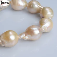 Натуральный AA розовый reborn Кеши падение пресноводный жемчуг 16*12 мм 15 дюйм(ов) DIY ожерелье браслет серьги icnway