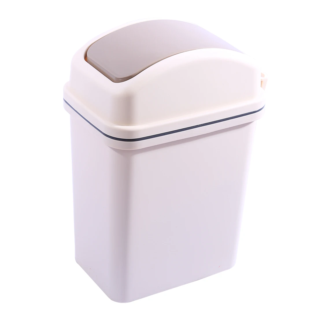 10L Plastic Swivelling Cover Trash Can Kitchen Living Room Flip Top