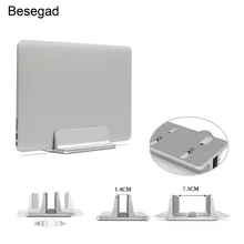 Besegad Регулируемая вертикальная подставка для ноутбука компактный держатель настольный для Apple MacBook lenovo YOGA аксессуары для ноутбуков