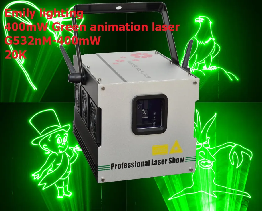 

A21-G400 400mW Green animation laser G532nm/400mW stage party disco KTV bar club theatre studio iluminacion cyclorama light