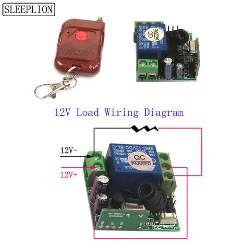Sleeplion домашние электронные аксессуары 12 В 1CH беспроводной пульт дистанционного управления светильник приемник передатчик 315/433 МГц - Цвет: 1K Control 315MHz