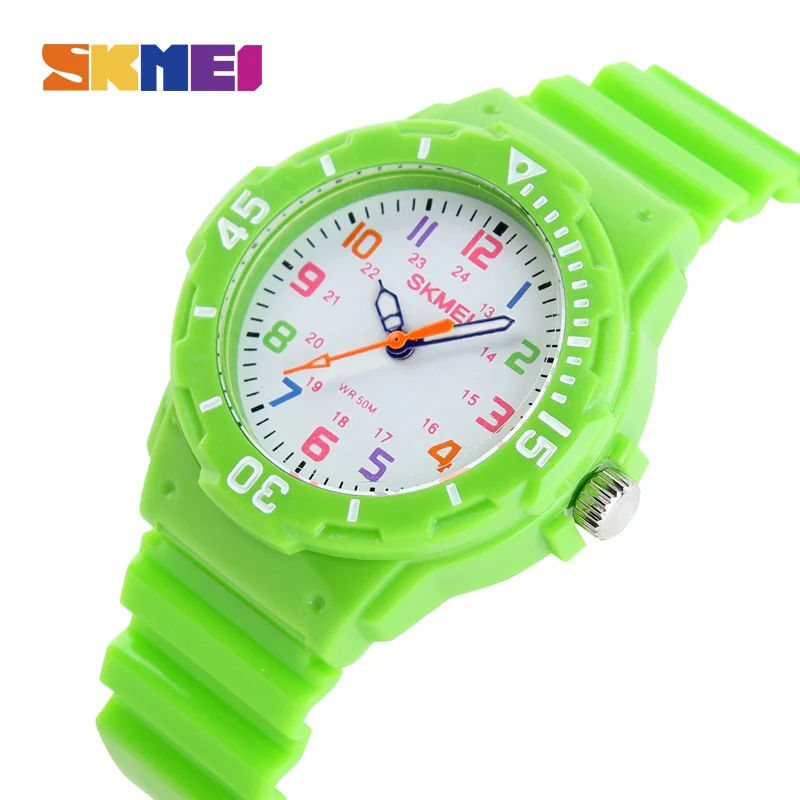 

SKMEI Fashion Casual Kids Watches 5bar Waterproof Quartz Wristwatches Jelly Kids Clock Children Watch montre enfant