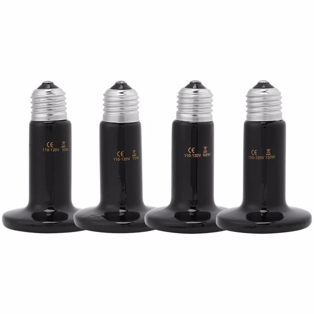 110V Pet Heating Light Bulb Mini Infrared Ceramic Emitter Heat Light