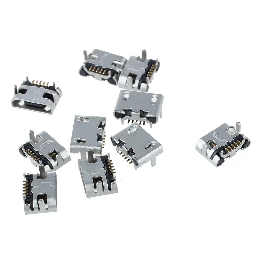 20X Mini Micro USB Type B 5 Pin Female Socket Right Angle DIP Jack Connector AP