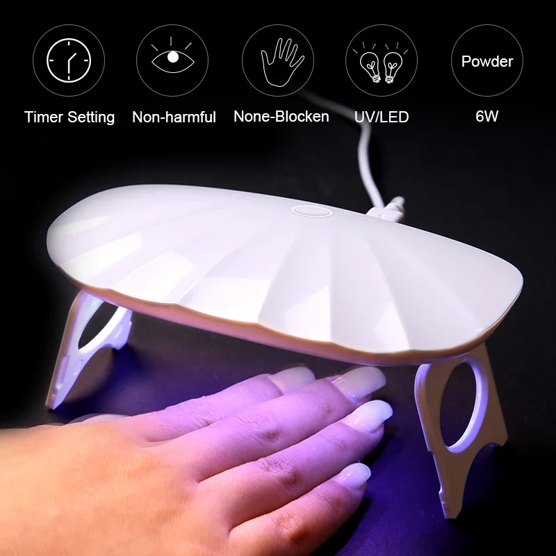 

Maphie 6W Mini Led Lamp For Nails 6LEDs Fast Dryer UV Lamp USB Cable Nail Dryer Tools For All Types Nail Varnish