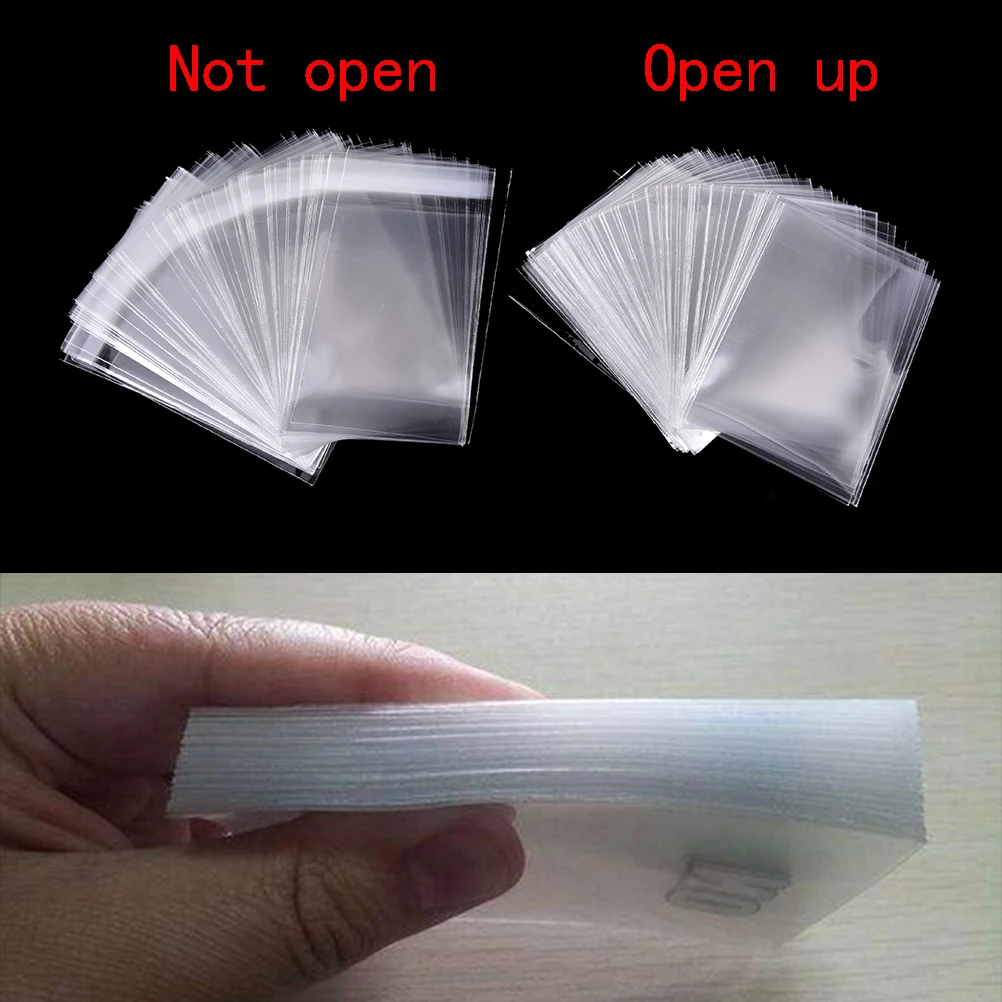 MENGXIANG 100Pcs Card Sleeve Cards Protector Magic Killers of Three Kingdom Football Star Card Transparent Unsealed Game 65*90mm