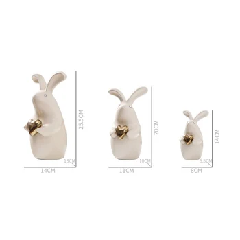 

2019 Modern Scandinavian Style Decoration Bedroom Small Ornaments Rabbit Creative Home Warm Living Room Murals TV Cabinet Crafts