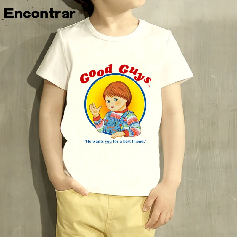男の赤ちゃん 女の子善玉チャッキー漫画デザインtシャツキッズファニー半袖トップス子供かわいいtシャツ Hkp5113 T Shirts Aliexpress