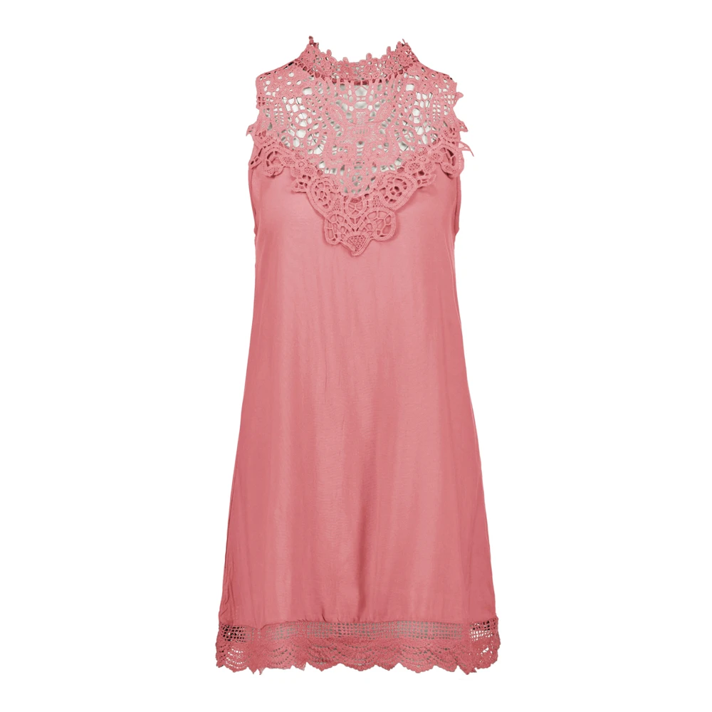 Louyebouho Women 2019 Sexy Lace Sleeveless Mini Dress Summer Casual Solid Color Slim Dresses Party Vestidos Beachwear Sundress