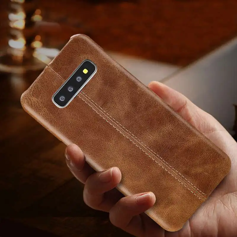Чехол из натуральной кожи для samsung Galaxy S10 Plus, кожаный чехол, матовая задняя крышка, чехол для samsung Galaxy S10 S10e, чехол, Fundas
