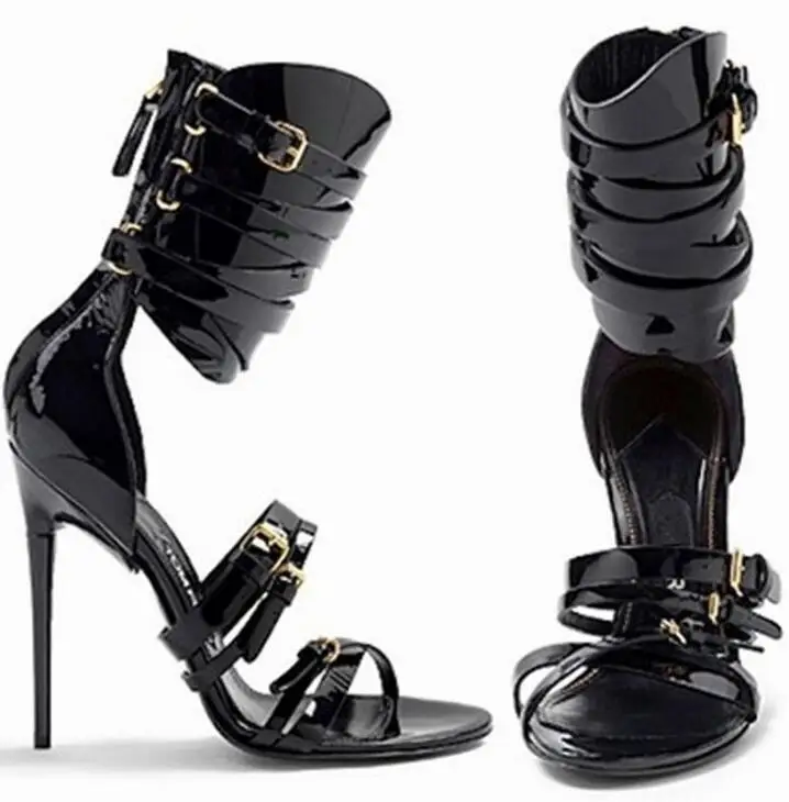 

Ch.kwok Studded Buckle Women Gladiator Sandals Open Toe Platform High Heels Bootie Sandals Summer Straw Buckle Shoes Woman