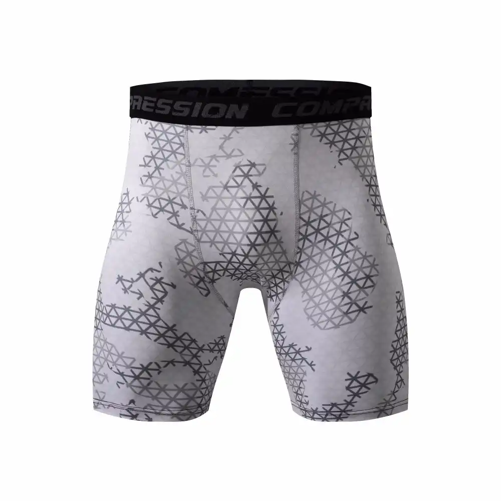 Bermudas Corto Medias Un Las Los Cortos Hombres Camuflaje Pantalones De Fitness Rayo Mma Crossfit Compresión bfg67y