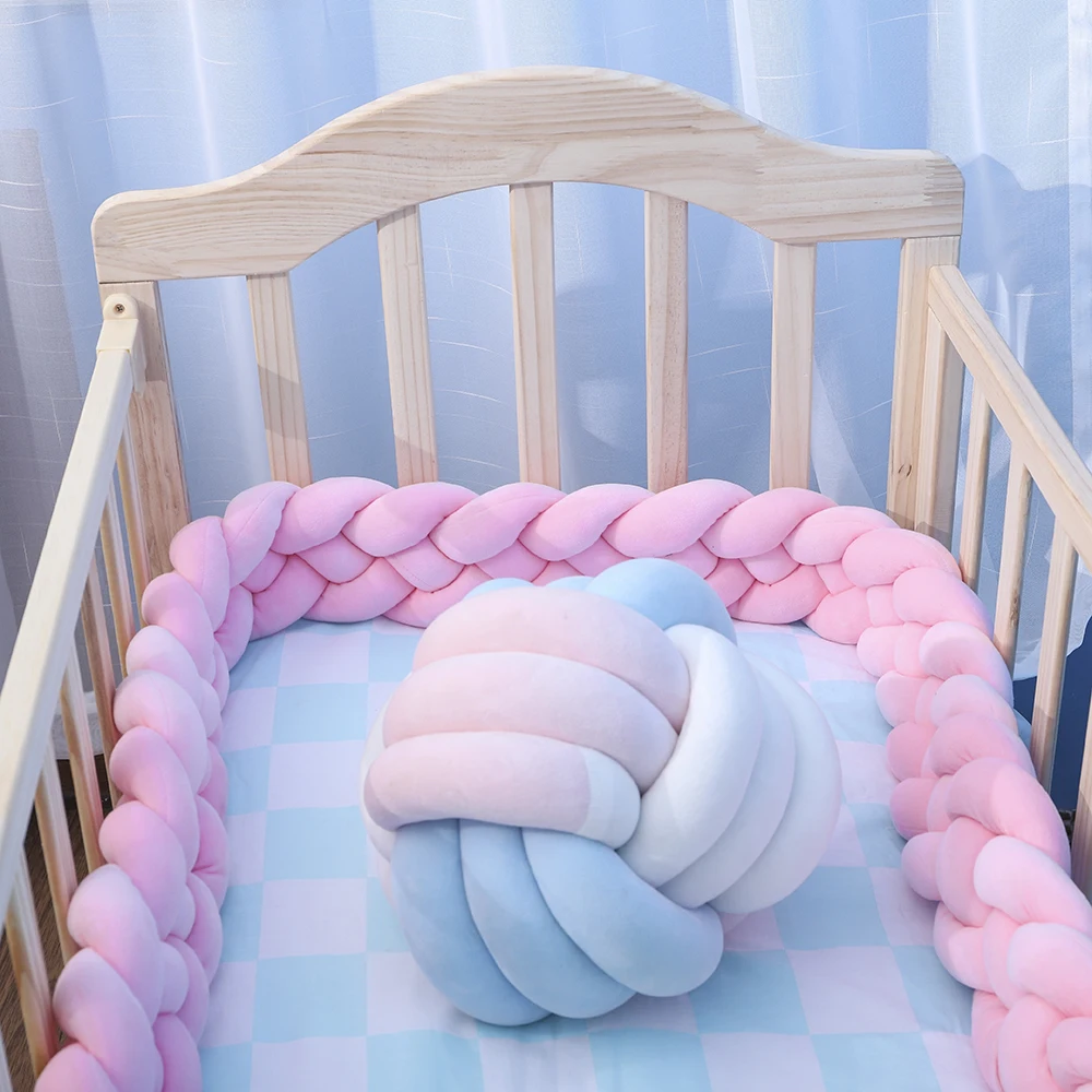 Плюшевая подушка детская подушка для кроватки DIY детский бампер массивная Колыбель Декор Толстая кровать рука вязаная D30